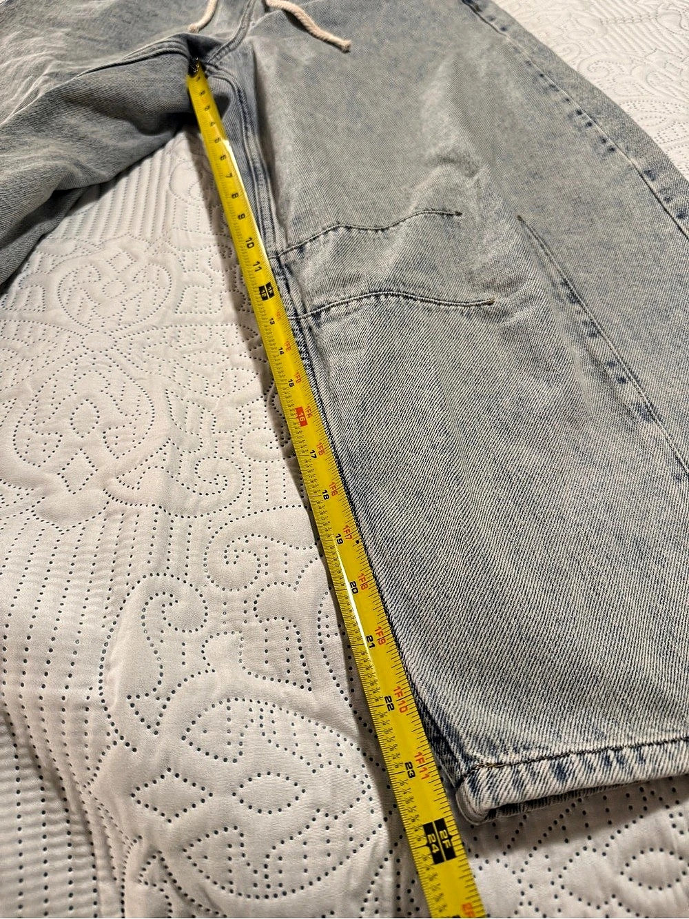 Marine Layer Women’s Ella Barrel Leg Pant Size Small Light Wash - Picture 10 of 13